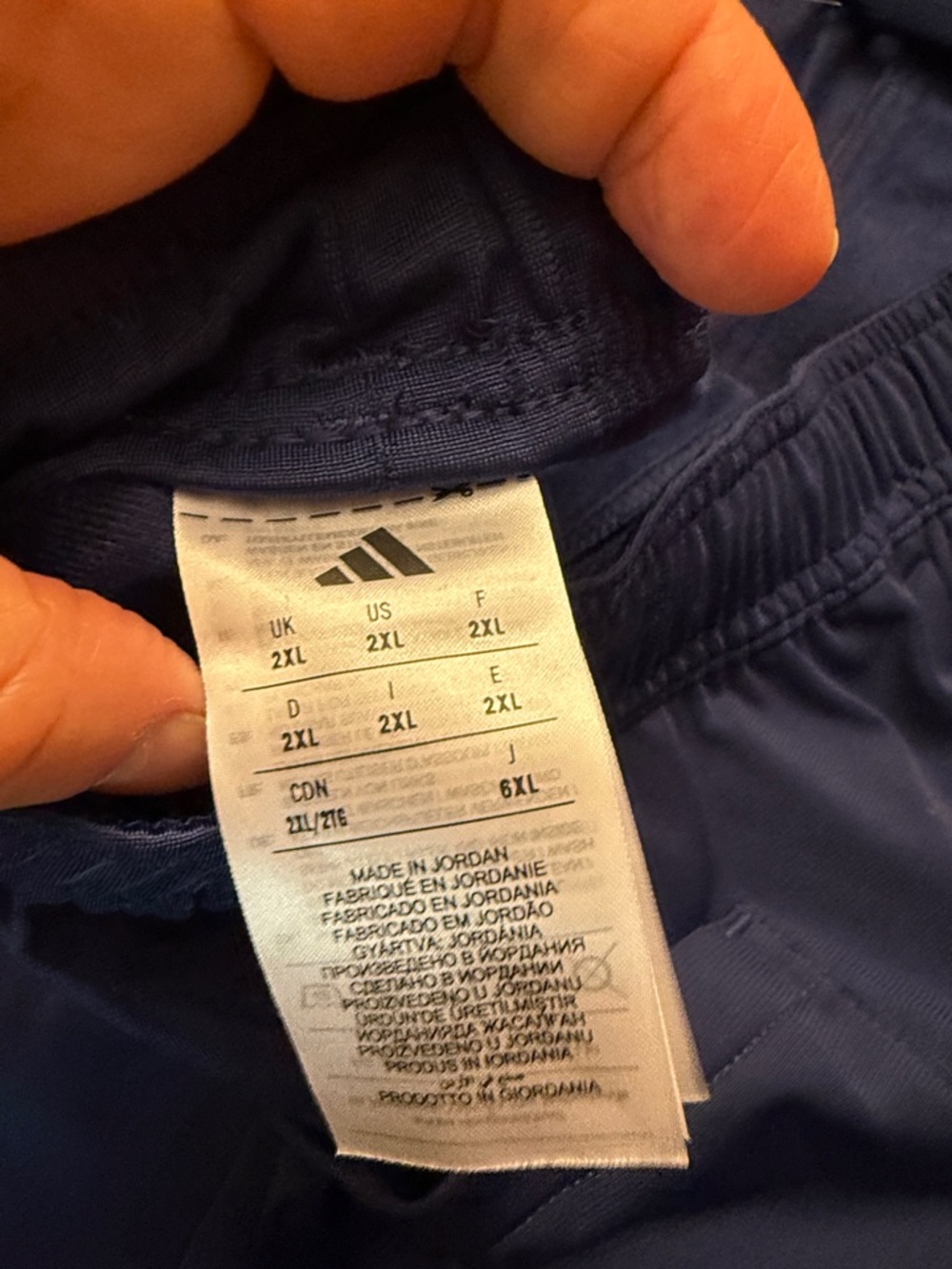 adidas Mens Navy Track Joggers. New. Size XXL. Inseam 31 - Picture 10 of 13